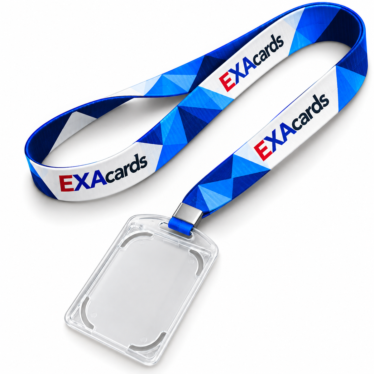 Multi-Colour Customized Lanyard 16mm with 4 Side Glass Holder | Minimum 15 Pieces