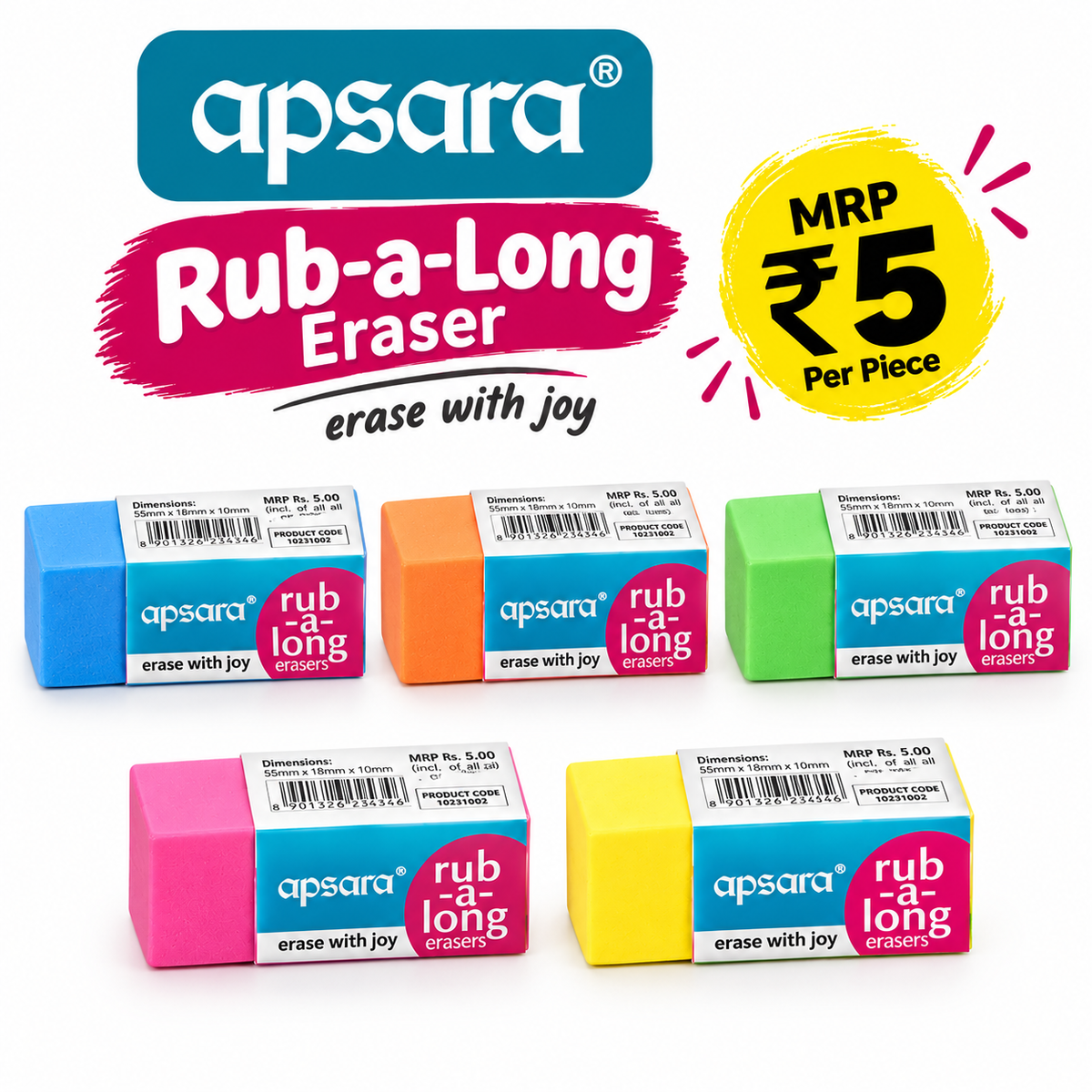 Apsara Eraser | Colour