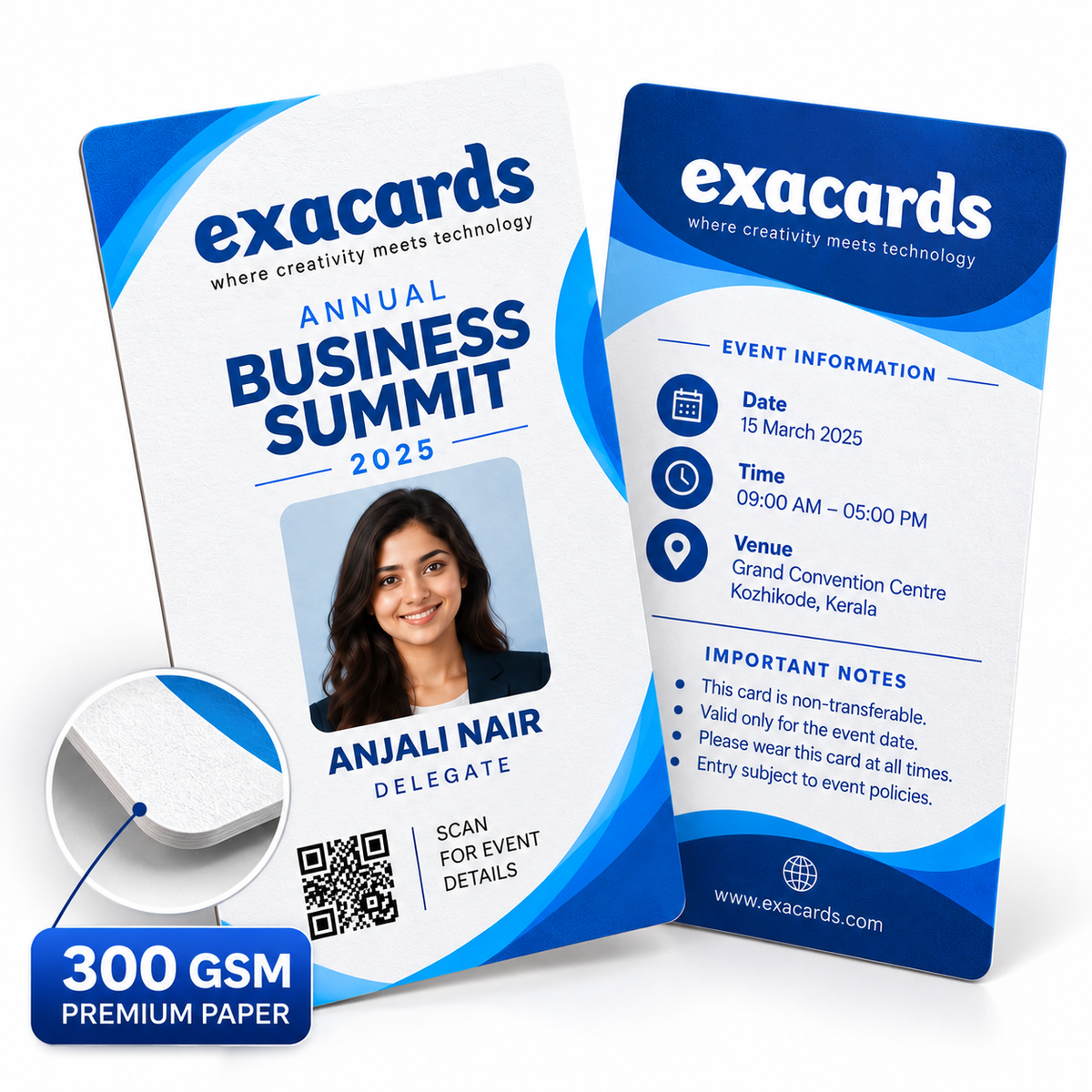Art Paper | Event Card | 300 GSM | Customizable