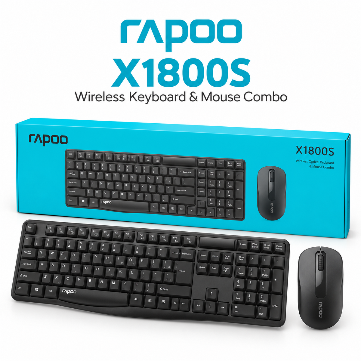 Rapoo X1800S Wireless Keyboard and Mouse Combo