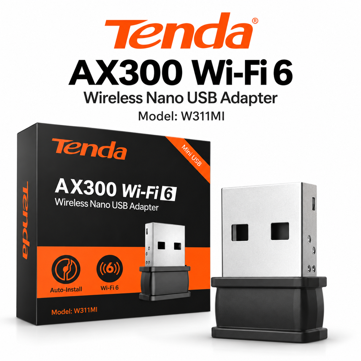 Tenda AX300 Wi-Fi 6 | Wireless Wi-Fi Adapter USB