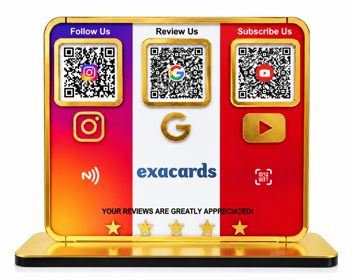 Customized Review Stand | NFC Feature | 5mm Acrylic | 10x10 CM