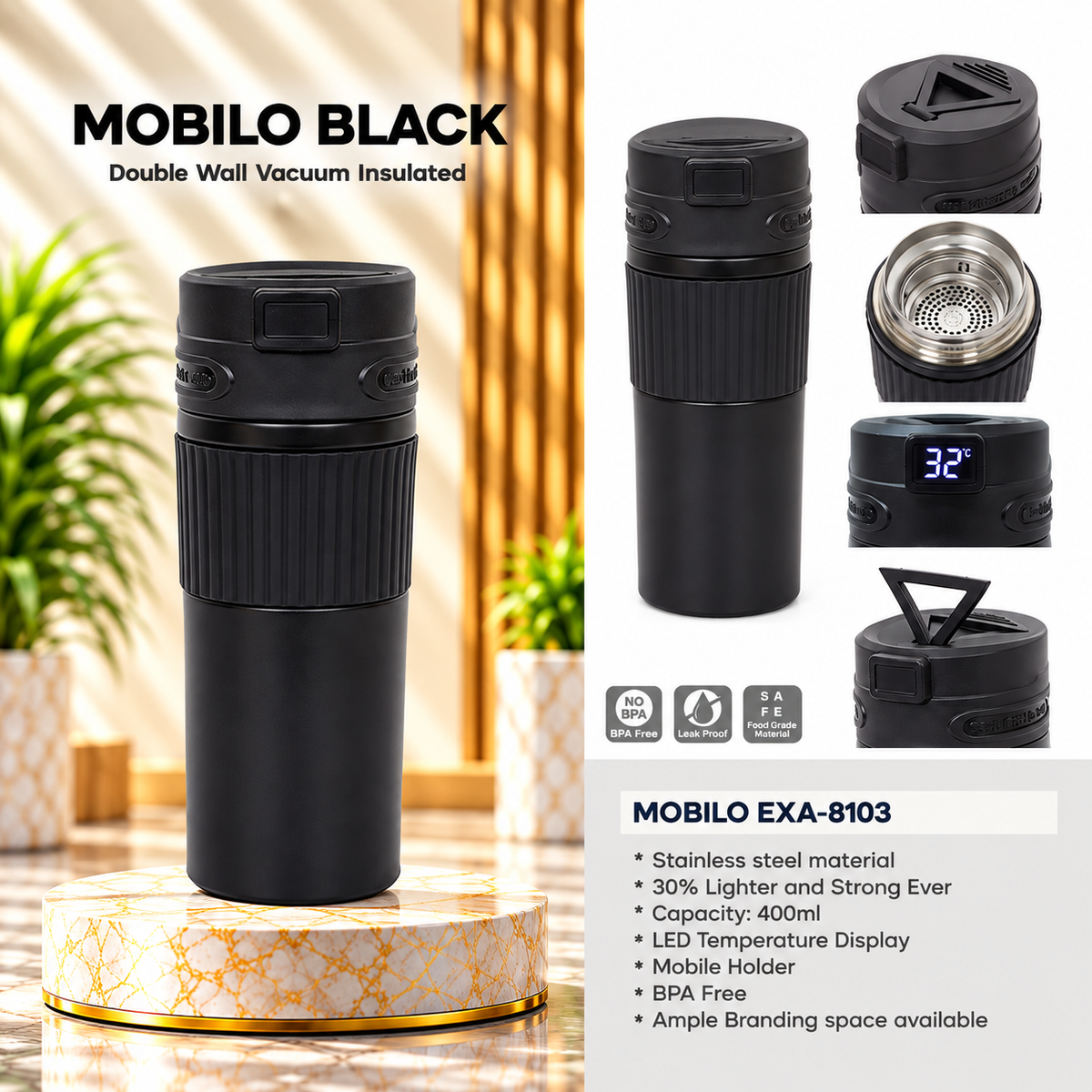 Bottle | Mobilo Black | EXA-8103