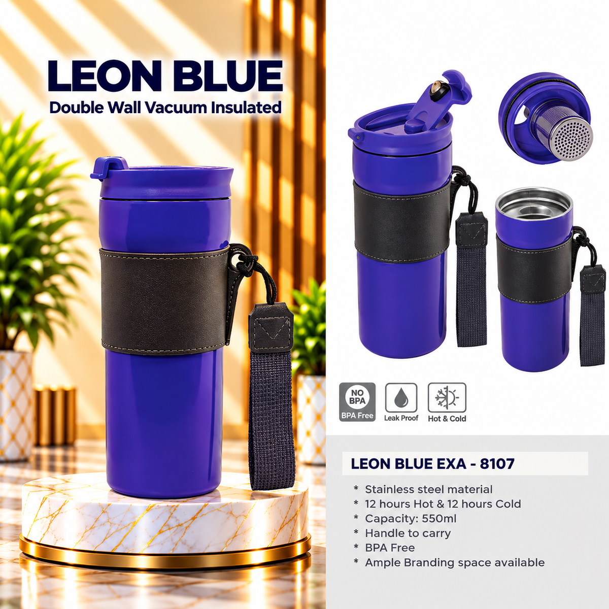 Bottle | Leon Blue | EXA-8107