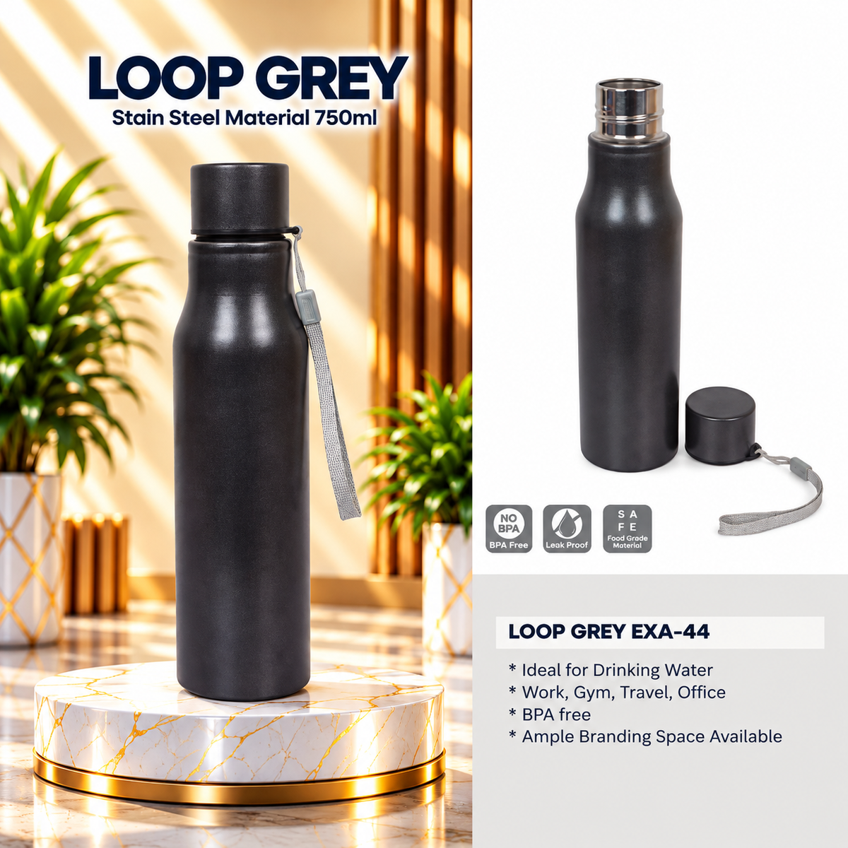 Bottle | LOOP GREY  | EXA-44
