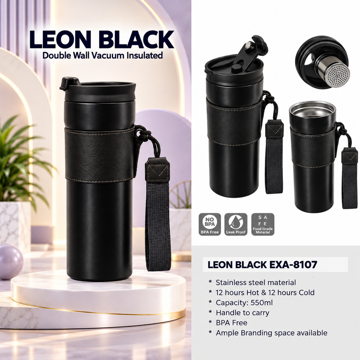 Bottle | Leon Black | EXA-8107