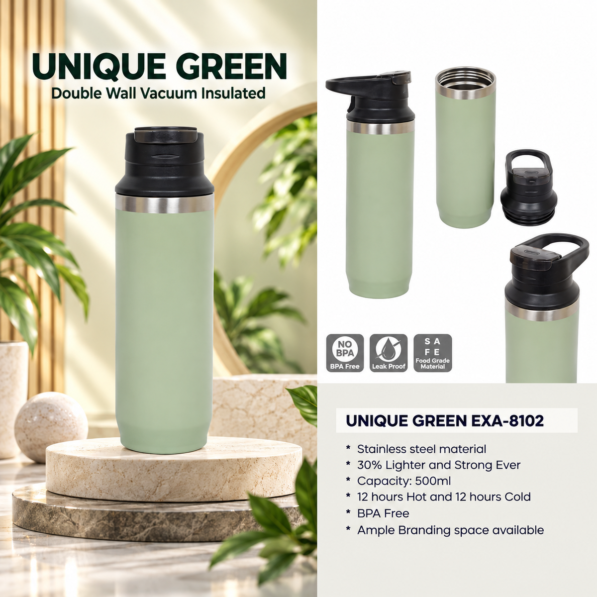 Bottle | Unique Green | EXA-8102
