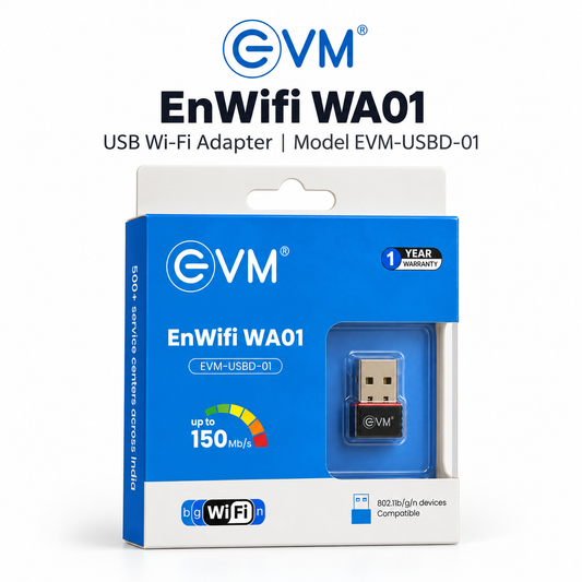 EVM Wi-Fi Adapter | 150 MB/S| Dual Bluetooth + WIFI Adaptor | EVM ENWIFI WA01 EVM-USBD-01