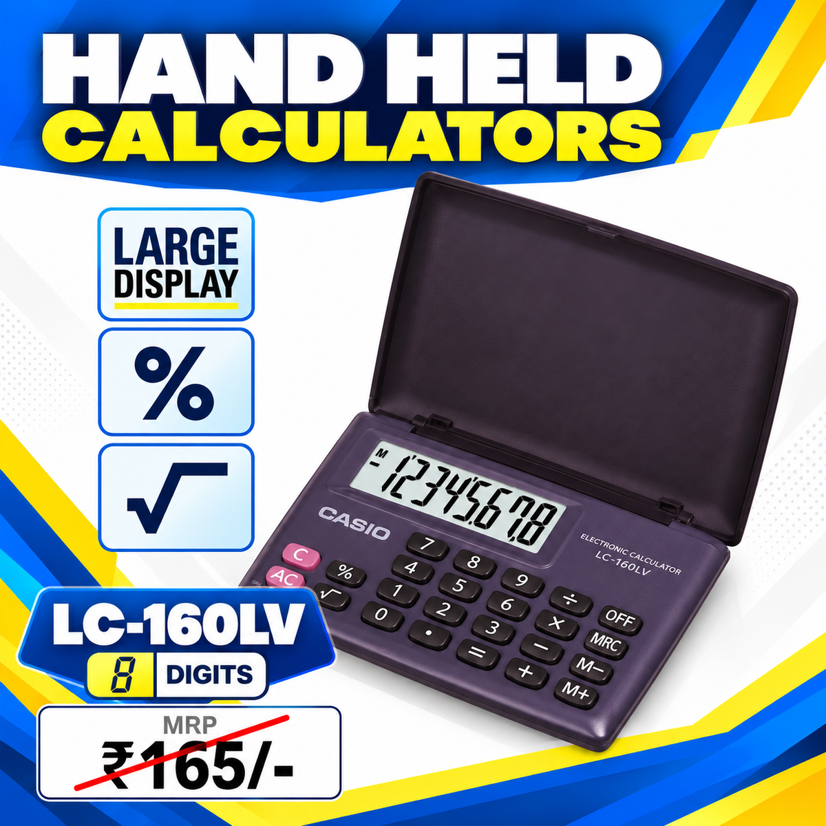 CASIO Calculator | LC-160LV (8 Digits) | Hand Held