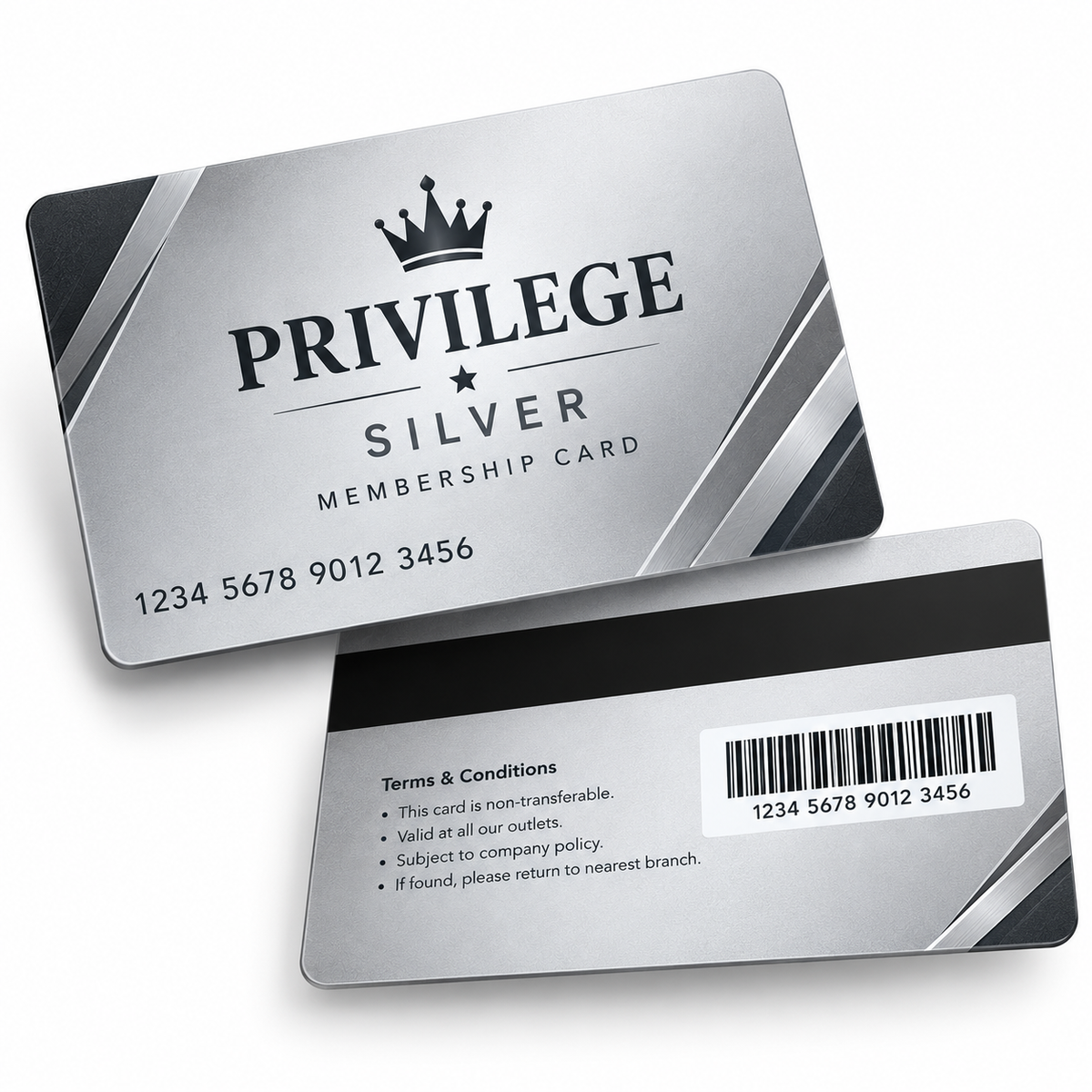 PVC Privilege Card | Silver | Customizable
