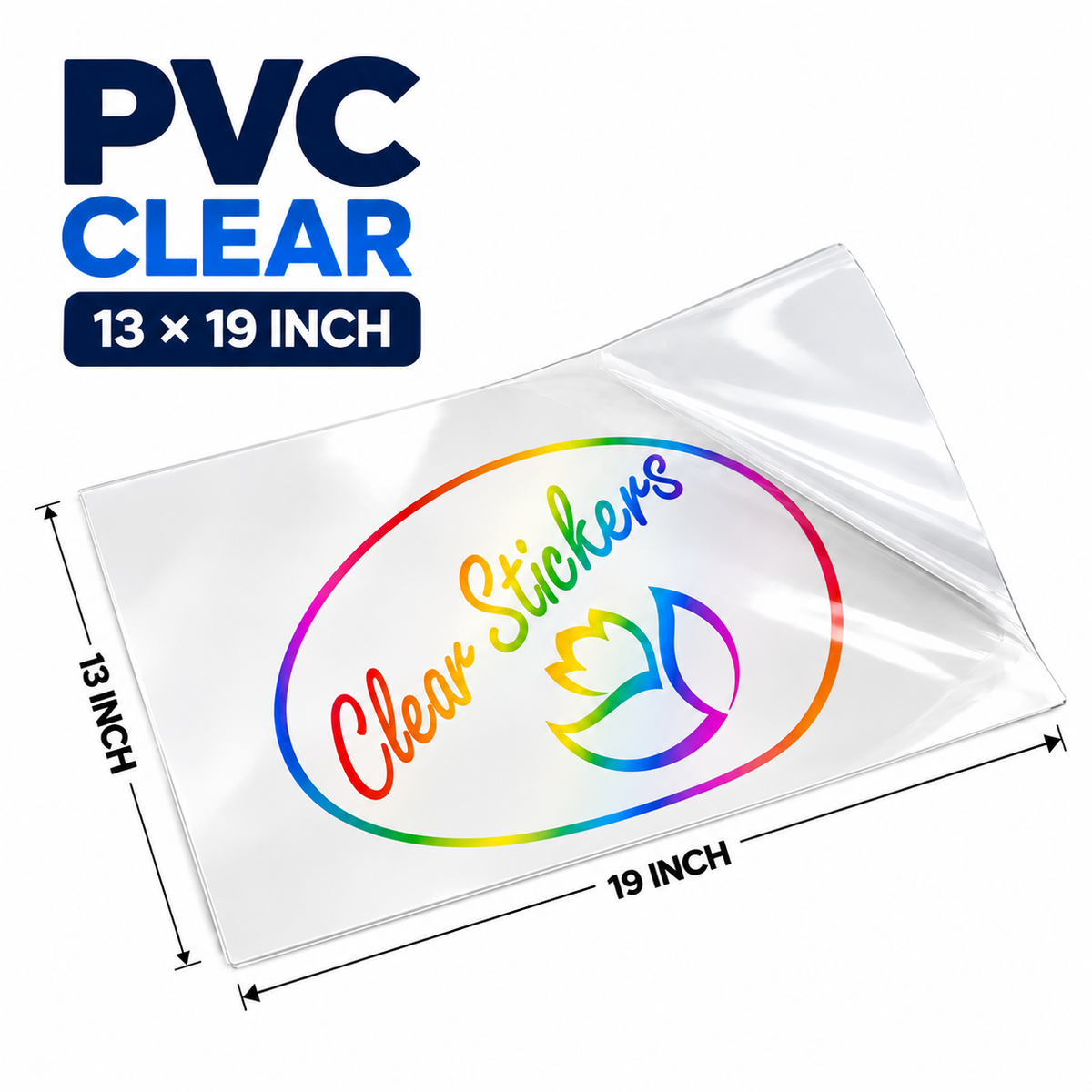 PVC Clear Sticker 13 x 19