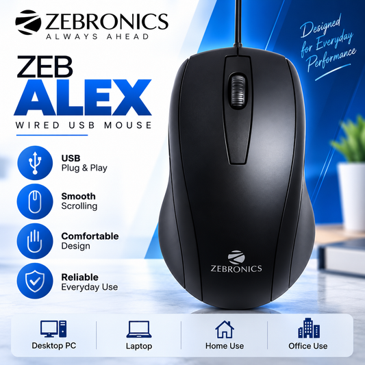 Zebronics USB Mouse - Zeb Alex