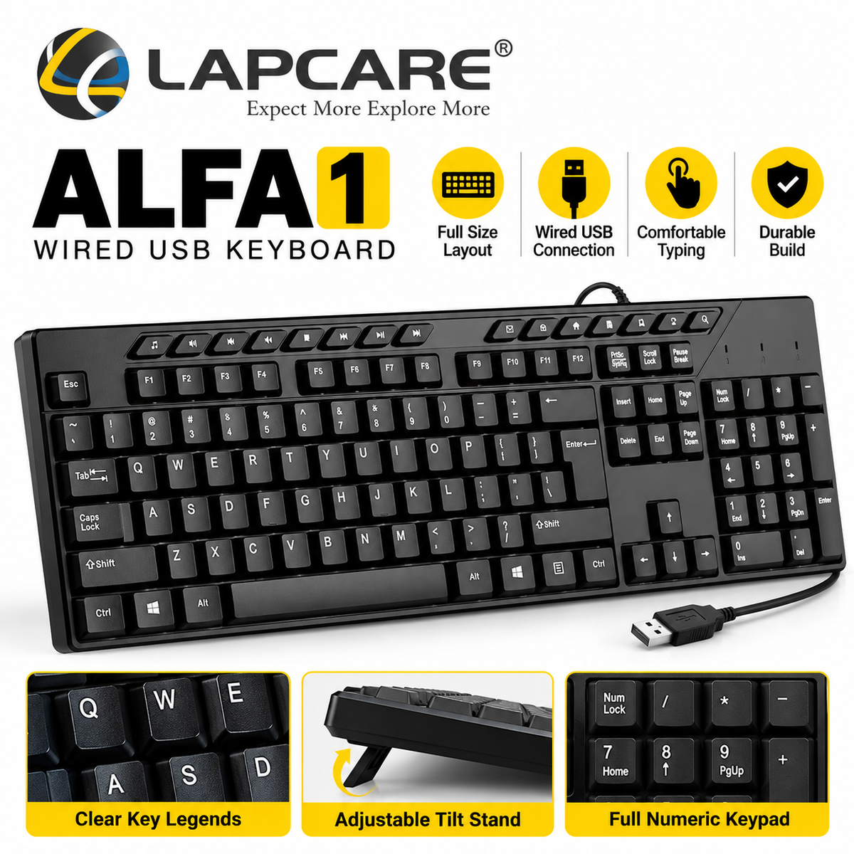 Lapcare USB Keyboard ALFA 1