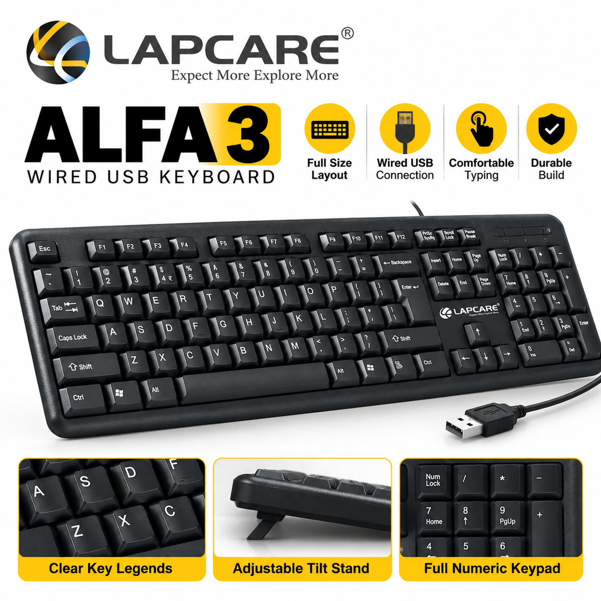 Lapcare USB Keyboard ALFA 3