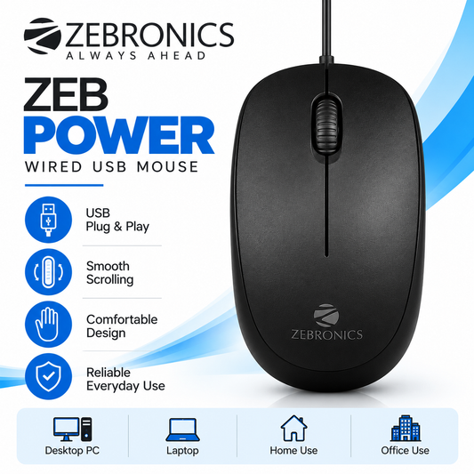 Zebronics USB Mouse - Zeb Power