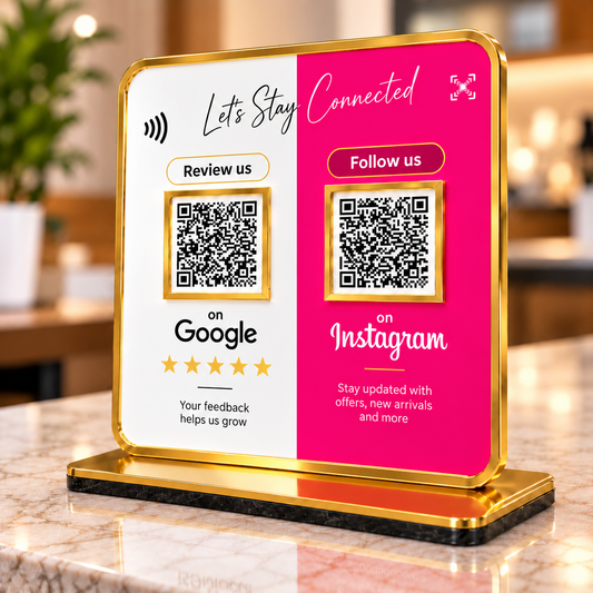 Customized Review Stand |NFC Feature | 5mm Acrylic