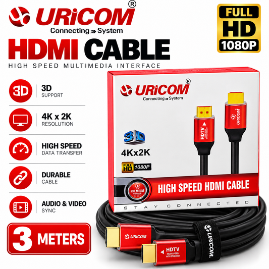 URiCOM HDMI Cable – 3 Meter