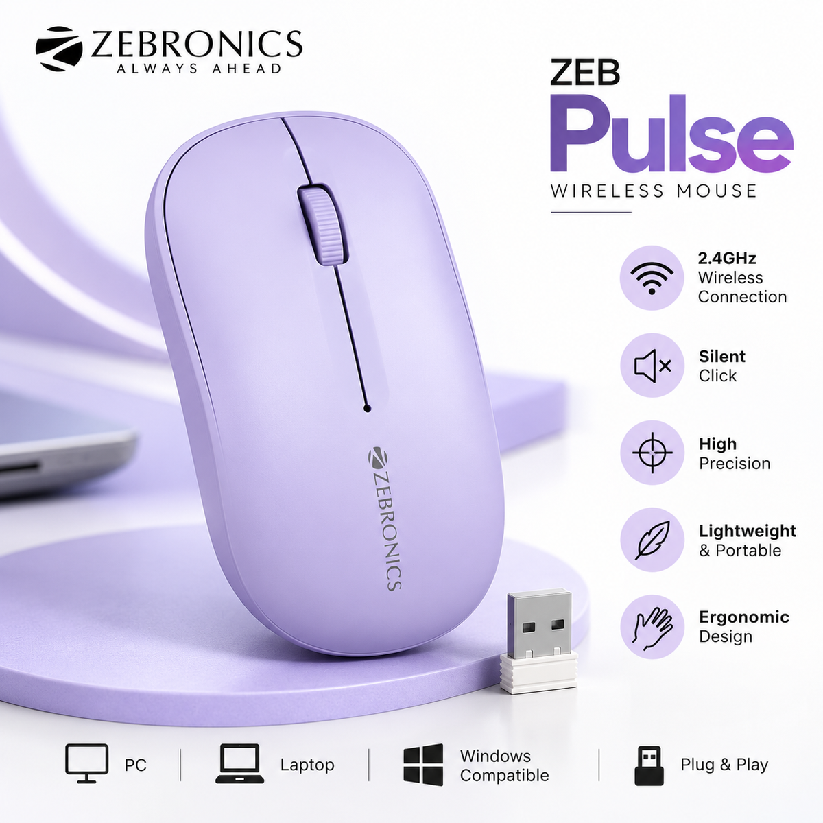 Zebronics Wireless Mouse - Zeb Pulse